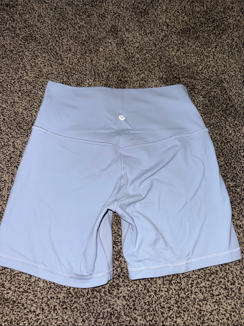 lululemon athletica Pale Blue High-Rise Athletic Bike Shorts